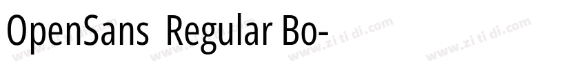 OpenSans  Regular Bo字体转换